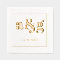 Boda de tipografía audaz de las iniciales del oro