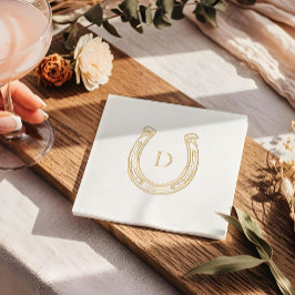 Servilletas Con Brillo Boda del Monograma del Personalizado Rústico Oeste