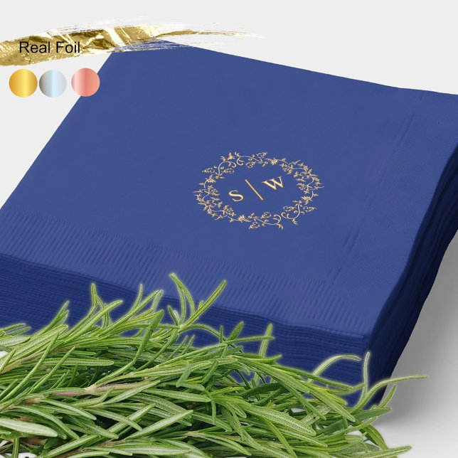 Servilletas Con Brillo Boda gótico de Victoria Monograma Gold (Subido por el creador)