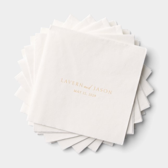 Servilletas Con Brillo Boda moderna elegante de Lavern (Insitu (apilados))