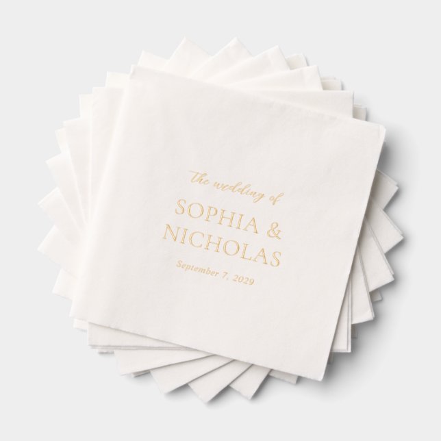 Servilletas Con Brillo Boda moderno simple (Insitu (apilados))