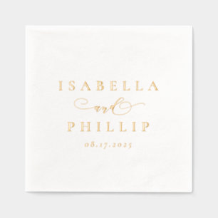 Servilletas Con Brillo Boda simple elegante personalizada