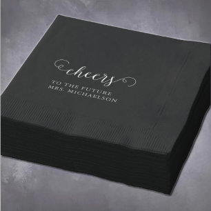 Servilletas Con Brillo Brindis por la futura Sra. Evento de boda