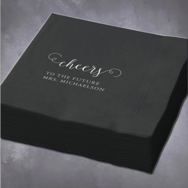 Servilletas Con Brillo Brindis por la futura Sra. evento de boda (Subido por el creador)