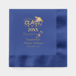 Servilletas Con Brillo Clase de graduación 20xx