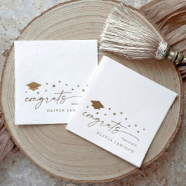 Servilletas Con Brillo Clase Moderna de 2026 Felicidades Fiesta de Gradua