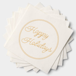 Servilletas Con Brillo Classy December Felices Fiestas Fiesta