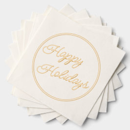 Servilletas Con Brillo Classy December Happy Holidays