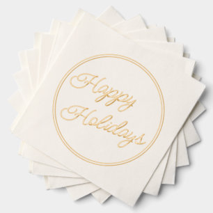 Servilletas Con Brillo Classy December Happy Holidays