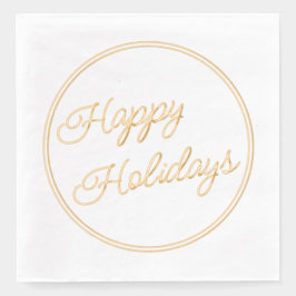 Servilletas Con Brillo Classy December Happy Holidays