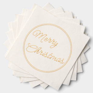 Servilletas Con Brillo Classy December Happy Holidays