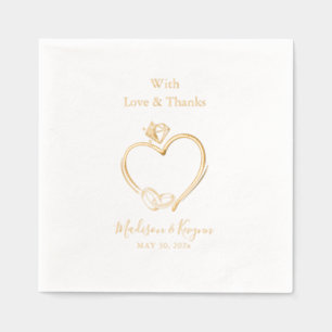 Servilletas Con Brillo Con Amor Y Gracias Boda