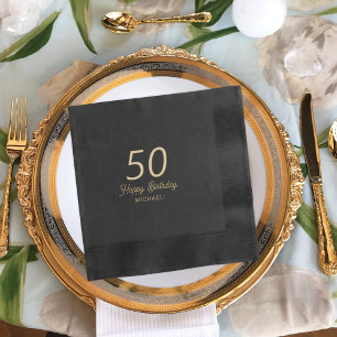 Servilletas Con Brillo Cualquier hito de edad elegante Cumpleaños feliz n