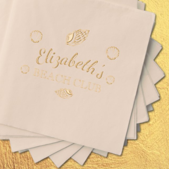 Servilletas Con Brillo Cumpleaños de Beach Club (Subido por el creador)