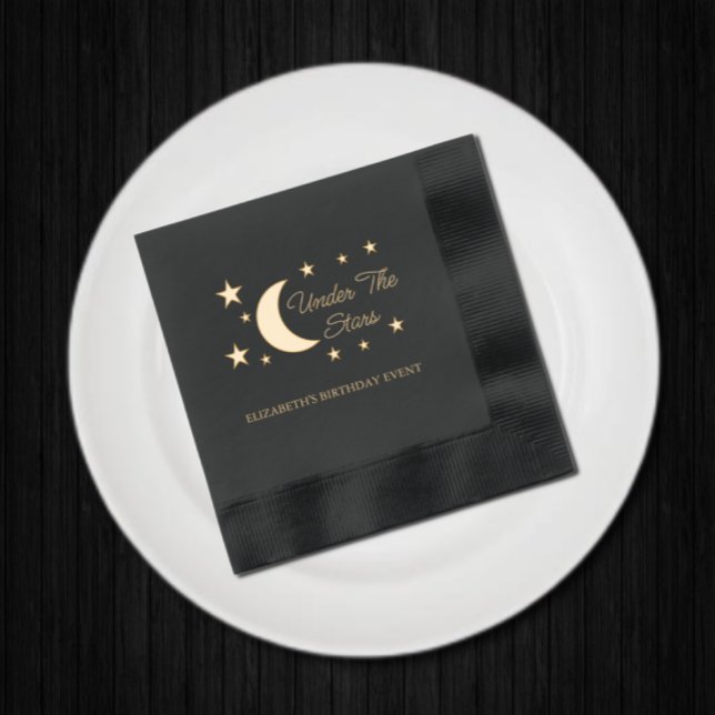 Servilletas Con Brillo Cumpleaños De Debajo De Las Estrellas (Subido por el creador)