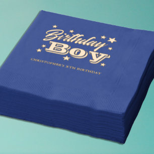 Servilletas Con Brillo Cumpleaños de las estrellas