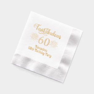 Servilletas Con Brillo Cumpleaños fantabuloso 60 (o cualquier edad) y fue