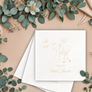 Servilletas Con Brillo Dijo Que Sí Ducha De Novias