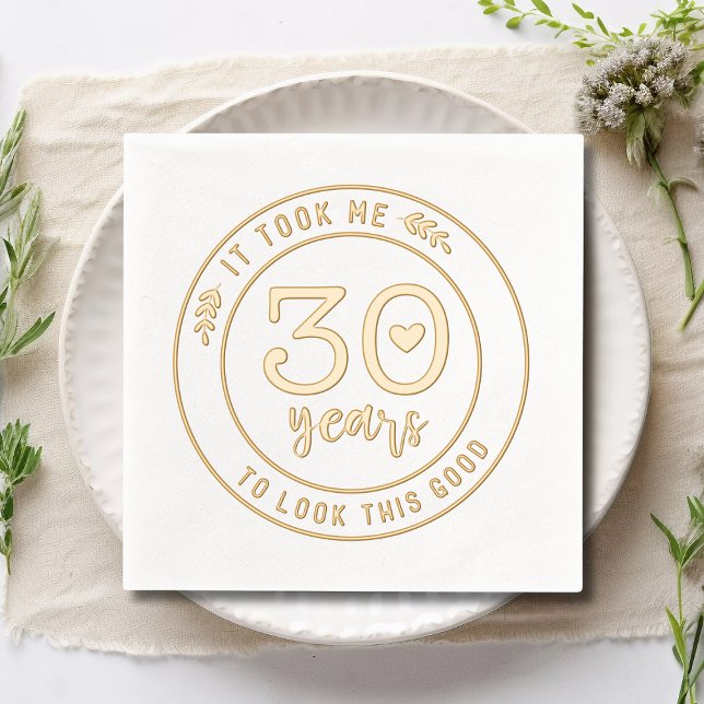 Servilletas Con Brillo Divertido 30.º Fiesta de cumpleaños 300 (Subido por el creador)