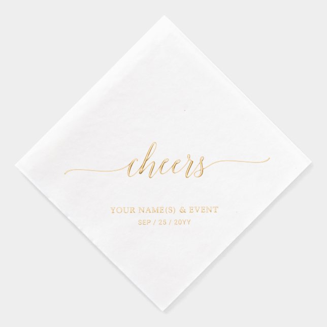 Servilletas Con Brillo Dorado | Elegante evento de Chetering Lettering (Derecha)