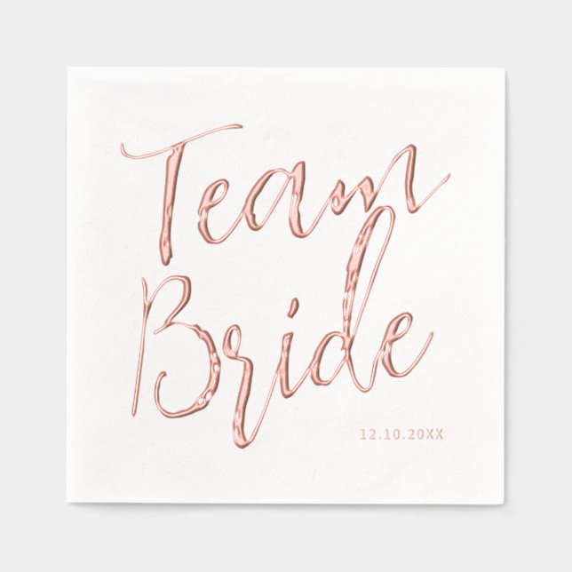 Servilletas Con Brillo Ducha nupcial de Team Bridal (Anverso)