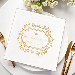 Servilletas Con Brillo Elegancia vintage - "60 años después, seguimos nos