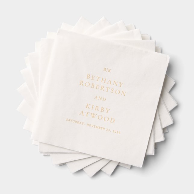 Servilletas Con Brillo Elegant Classic Wedding (Insitu (apilados))