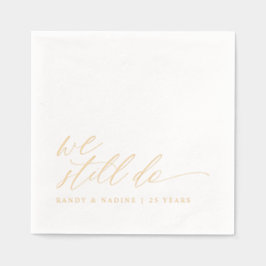 Servilletas Con Brillo Elegant Gold We Still Do Wedding Anniversary