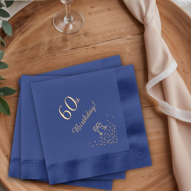 Servilletas Con Brillo Elegante 60° aniversario (Subido por el creador)