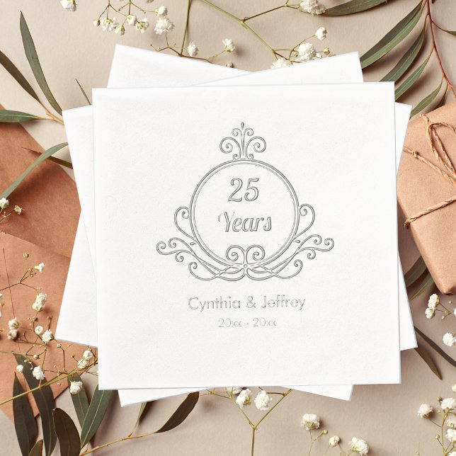 Servilletas Con Brillo Elegante Boda victoriano 25 años (Subido por el creador)