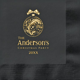 Servilletas Con Brillo Elegante Fiesta de Navidades personalizados con un