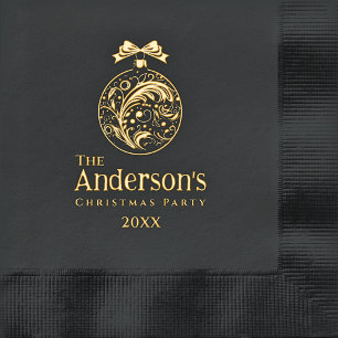 Servilletas Con Brillo Elegante Fiesta de Navidades personalizados con un