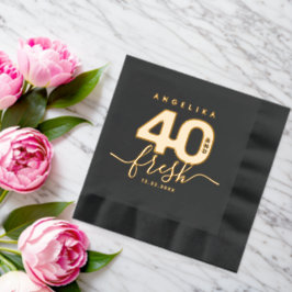 Servilletas Con Brillo Elegante Girly moderno 40 y fresco