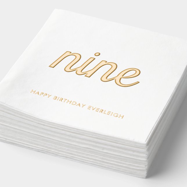 Servilletas Con Brillo Elegante Nápoles de Relieve metalizado dorado mode (Detalle)