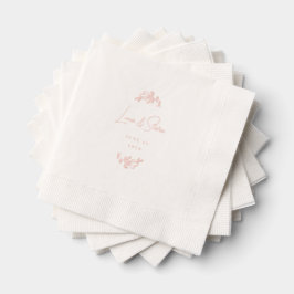 Servilletas Con Brillo Elegante papel de aluminio floral nupcial Rosa de 