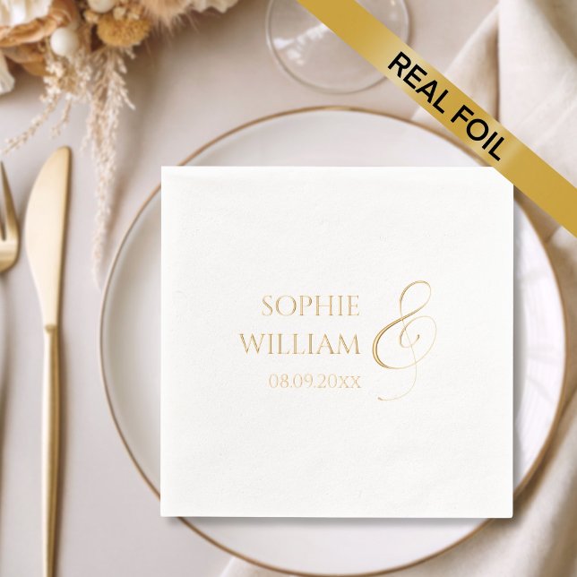 Servilletas Con Brillo Elegante Relieve metalizado de bodas (Subido por el creador)