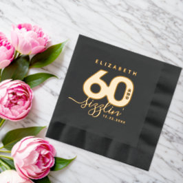 Servilletas Con Brillo Elegante y moderno Girly 60 y Sizzlin'