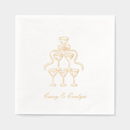 Servilletas Con Brillo Elegantes toallas de Relieve metalizado dorado de 