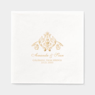 Servilletas Con Brillo Elemento de diseño ornamental tradicional personal