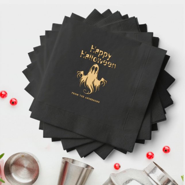 Servilletas Con Brillo Espeluznante fiesta de Halloween negro (Subido por el creador)