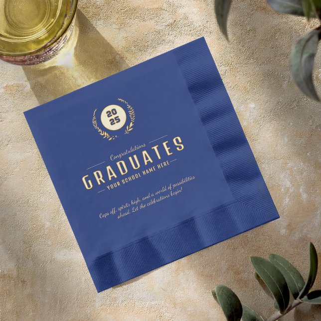 Servilletas Con Brillo Espíritu Escolar Sofisticado de Graduación (Subido por el creador)