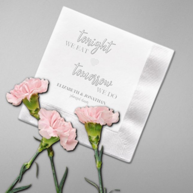 Servilletas Con Brillo Esta Noche Comemos, Mañana Hacemos Cena De Ensayos (Subido por el creador)