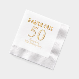Servilletas Con Brillo Fantástico cumpleaños de 50 (o cualquier edad) #2