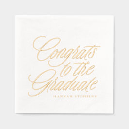 Servilletas Con Brillo Felicitaciones a la graduación clásica