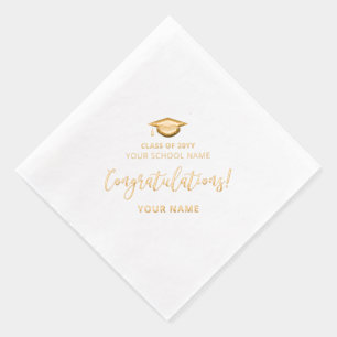 Servilletas Con Brillo Felicitaciones de fiesta de graduación de clase