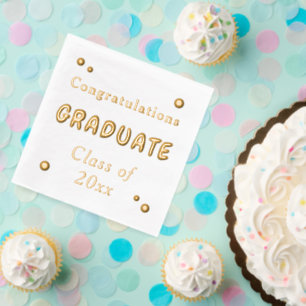 Servilletas Con Brillo Felicitaciones Graduado Clase de Año