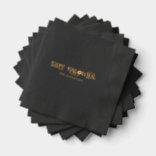Servilletas Con Brillo Feliz Halloween Funky Typography Family Name Black