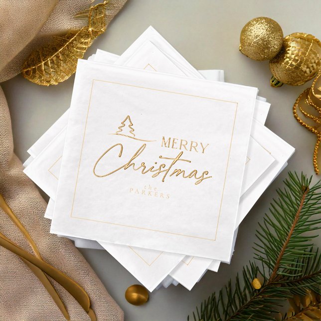 Servilletas Con Brillo Feliz Navidad Estilo de árbol estilizado ID1009 (Subido por el creador)
