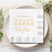 Feliz nombre personalizado de conejitos de Pascua