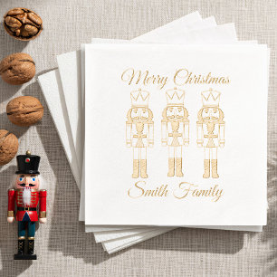 Servilletas Con Brillo Ferry Christmas Nutcracker Family Name
